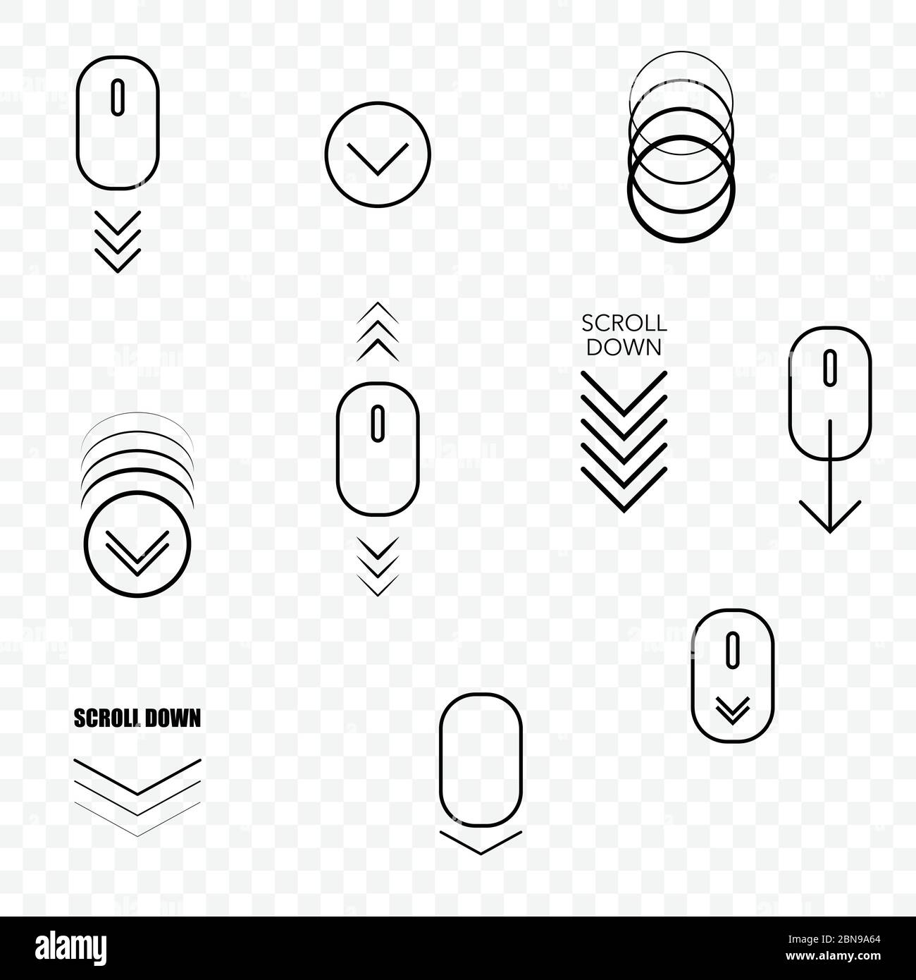 Web page scroll down symbols Stock Vector Image & Art - Alamy