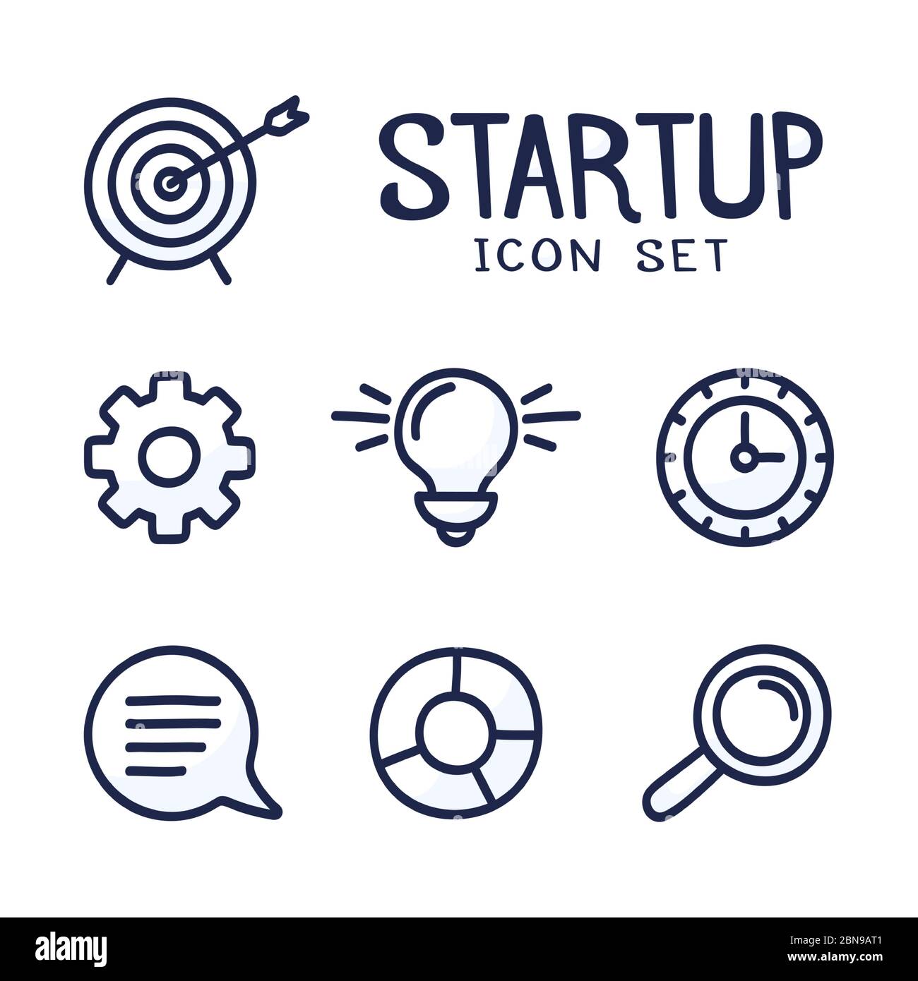 Hand Drawn Cartoon Start Up Or Business Related Vector Doodle Icons Set Contains Such Icons As Bulb Target Chart And More Stock Vector Image Art Alamy Hand Drawn Cartoon Start Up Or Business Related Vector Doodle Icons Set Contains Such Icons As Bulb Target Chart And More Stock Vector Image Art Alamy