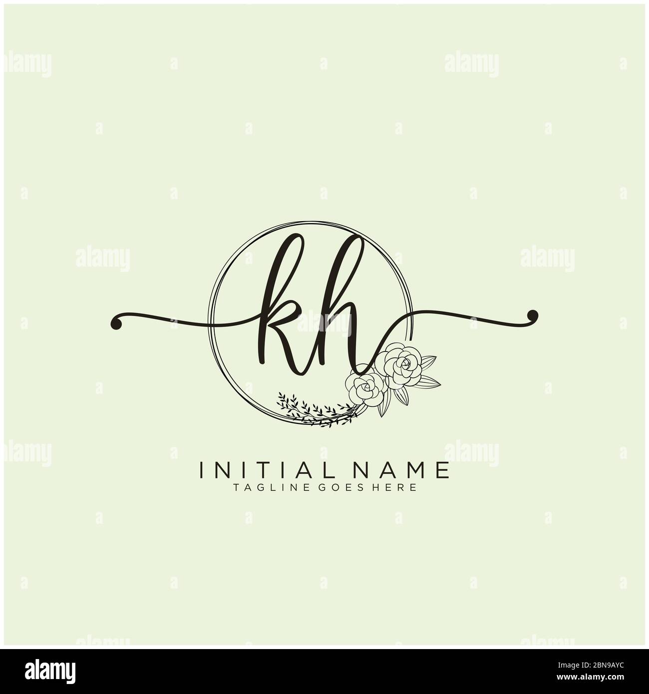 Kh initials logo hires stock photography and images Alamy