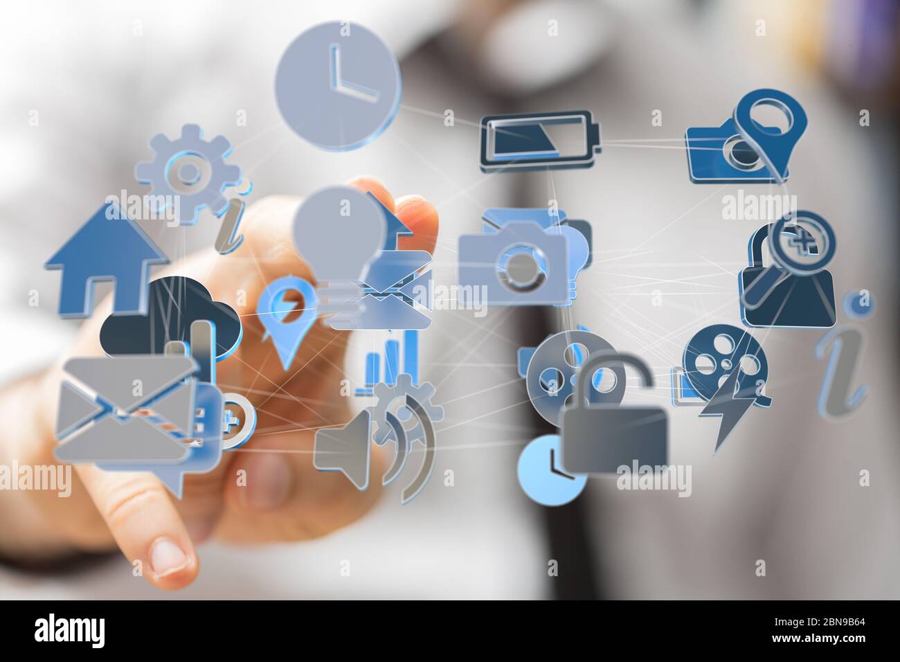 A computering cloud computing and files Stock Photo