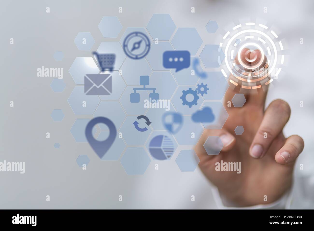 A 2d rendering Cloud computing, Cloud Computing Concept Stock Photo