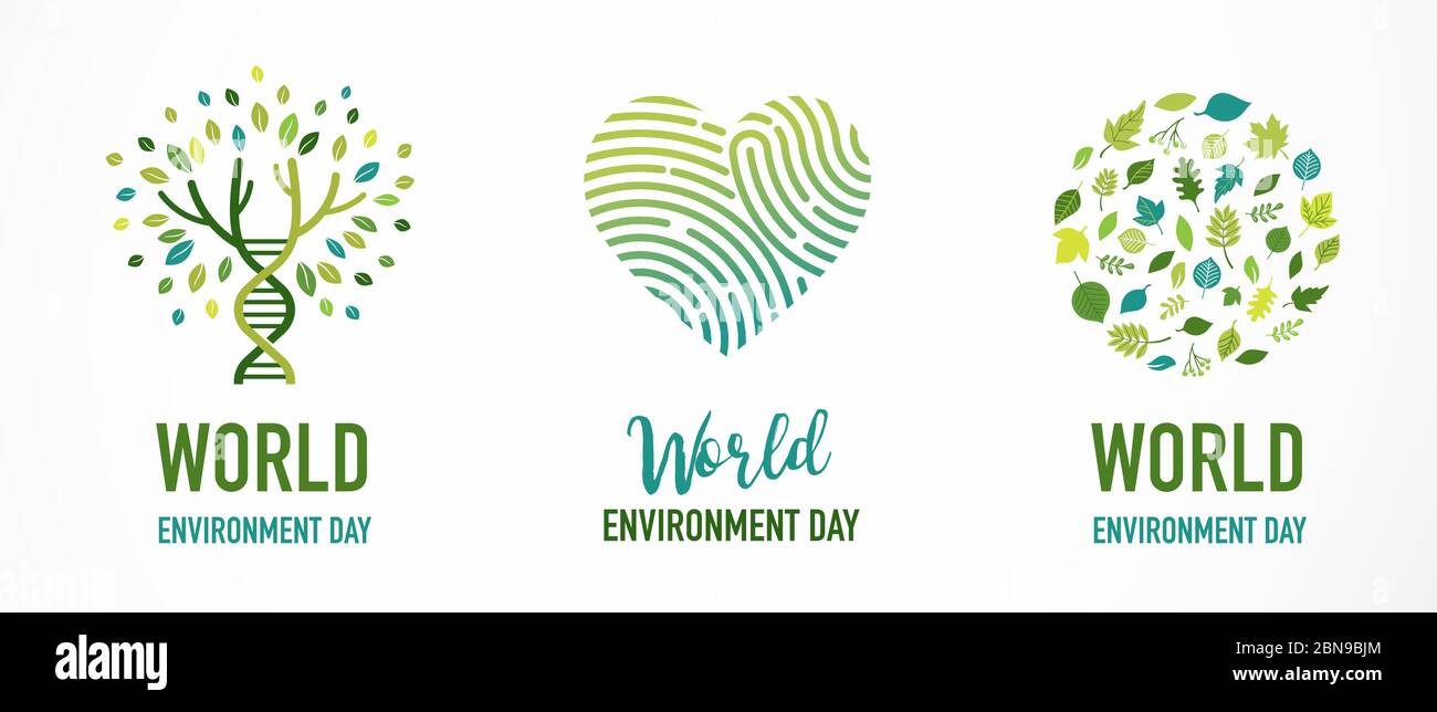 World Environment day, go green concept design. Vector illustration ...