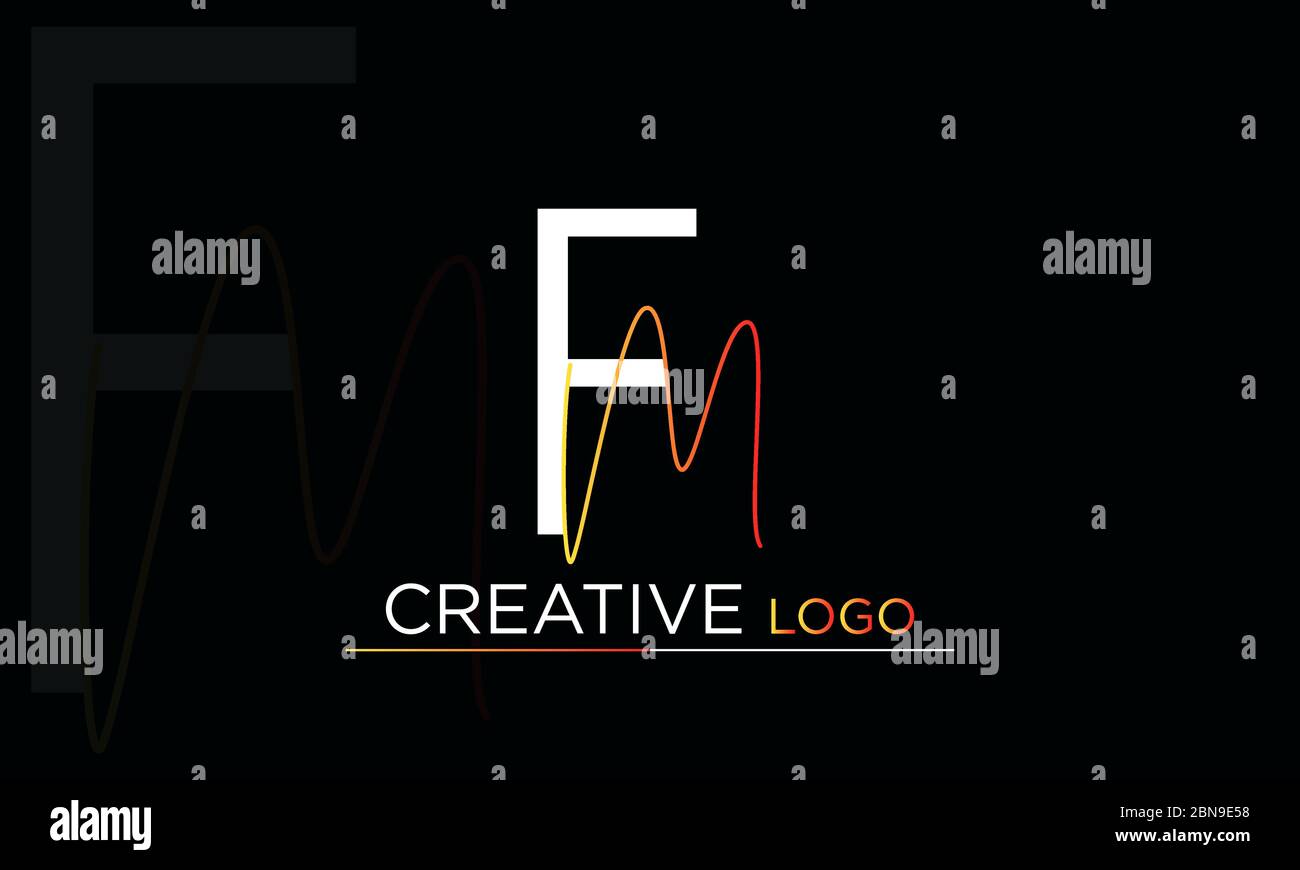 FM logo letter design vector Stock Vector Image & Art - Alamy