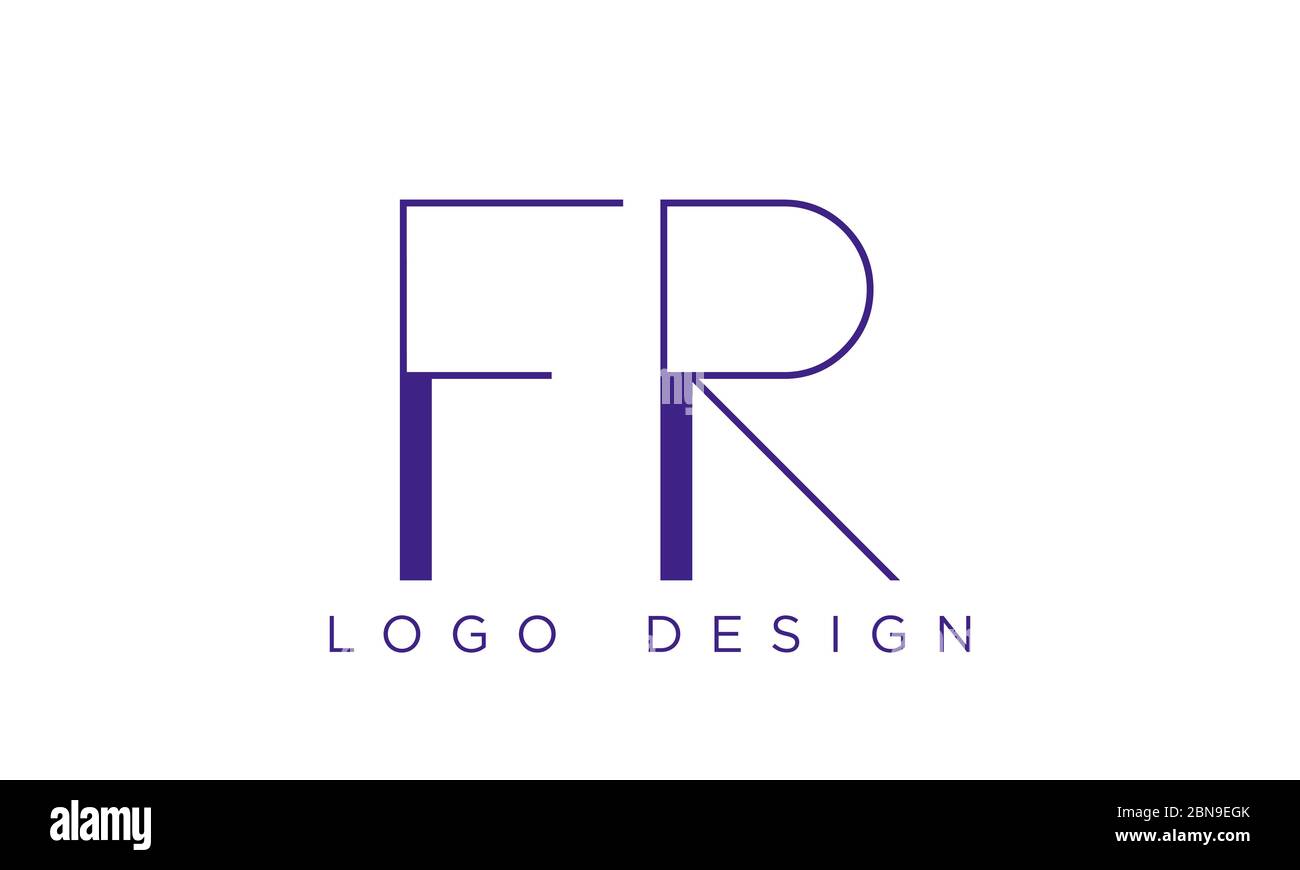 Letter RF or FR logo icon template design Stock Vector