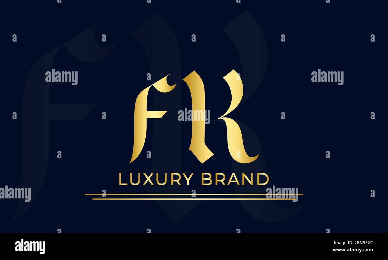 Letter RF or FR logo icon template design Stock Vector