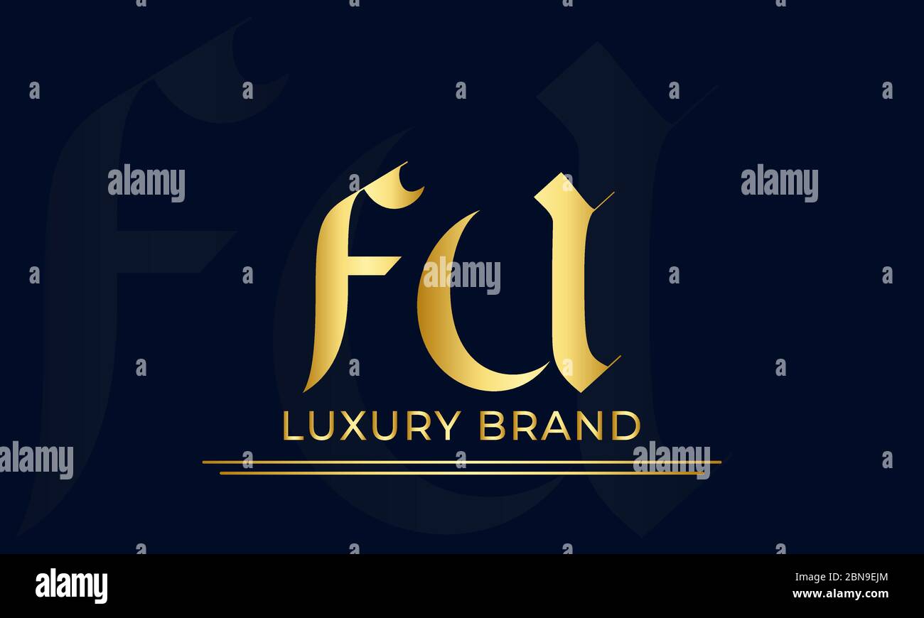 FU or UF letter logo. Unique attractive creative modern initial FU UF F U initial based letter icon logo Stock Vector