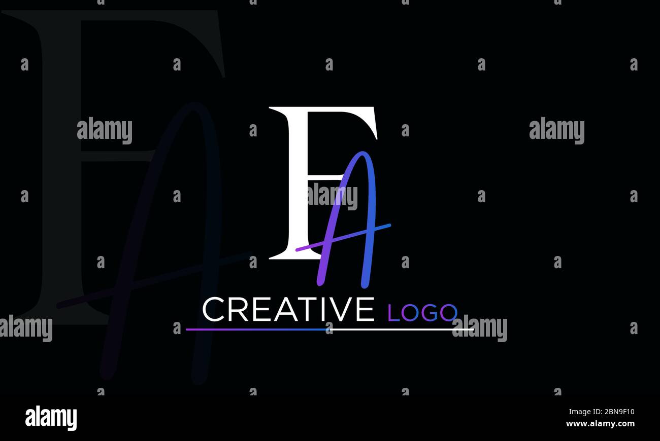 Alphabet letters monogram icon logo AF Stock Vector Image & Art - Alamy
