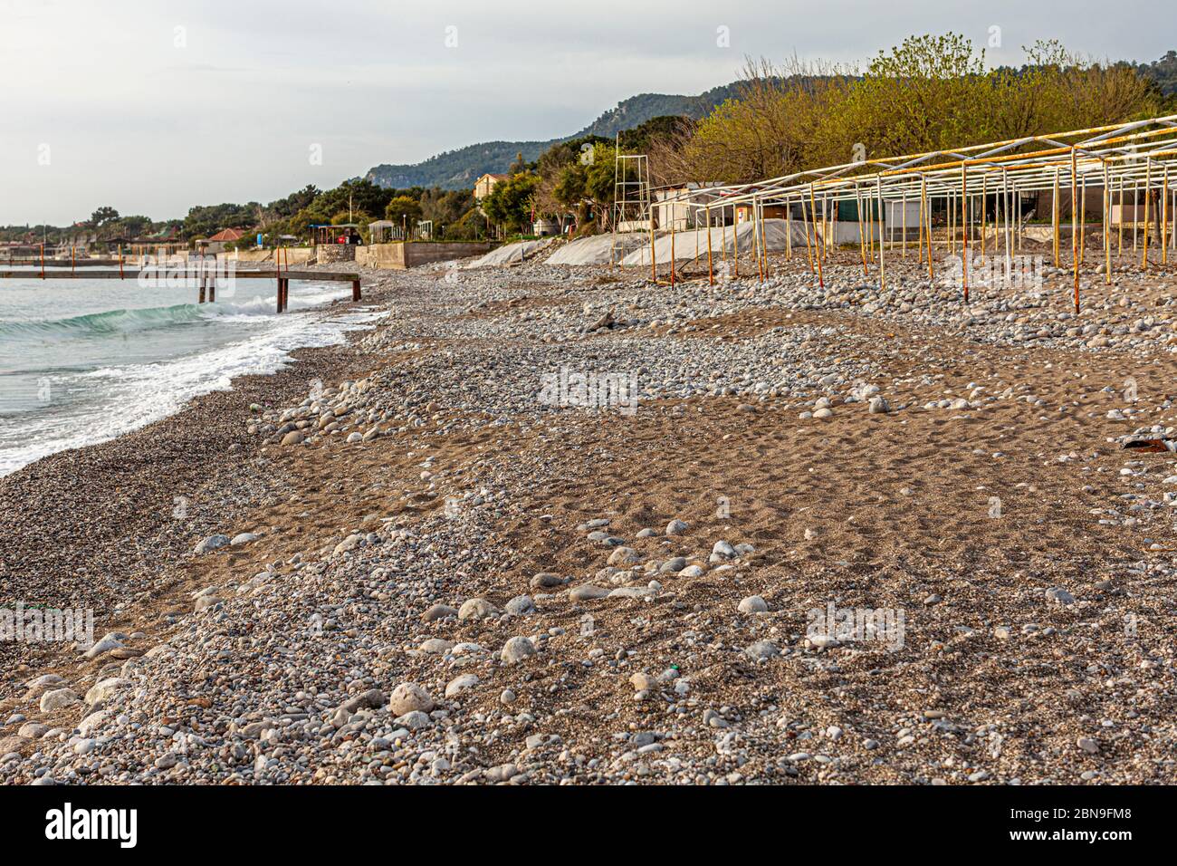Deserted tourist facilities in Turkey Stock Photo