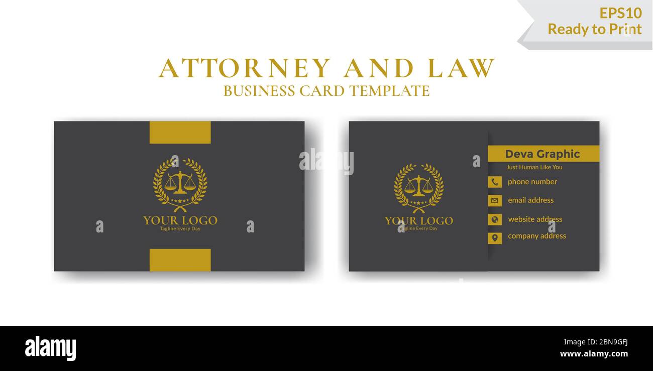 Luxury Law business card design template Stock Vector Image & Art Alamy