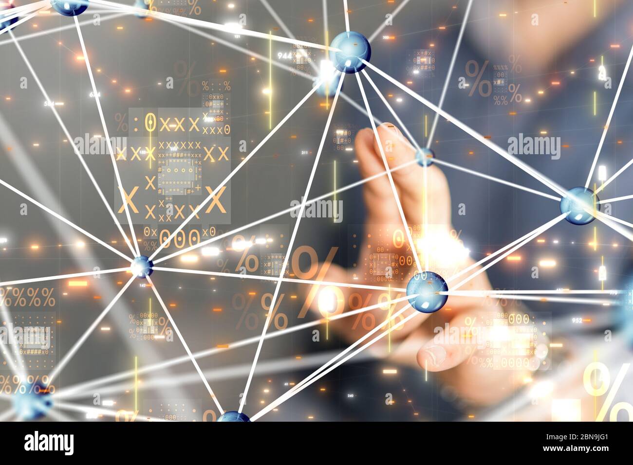 A Digital Network and data concept Stock Photo - Alamy