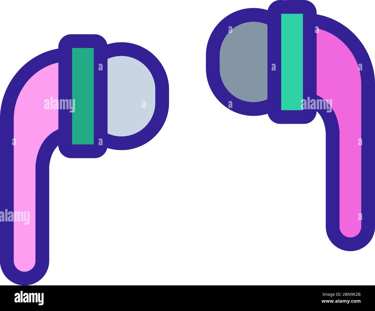 wireless vacuum earbuds icon vector outline illustration Stock Vector ...