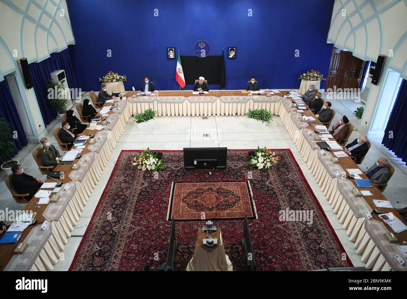 Tehran Iran 13th May 2020 Iranian President Hassan Rouhani Makes A Statement At The Cabinet 8389