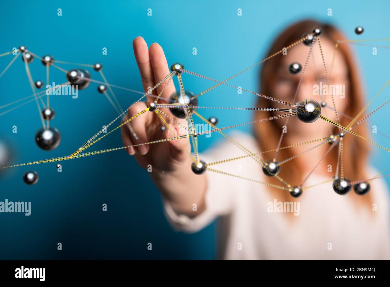 A 2d rendering Cloud computing, Cloud Computing Concept Stock Photo