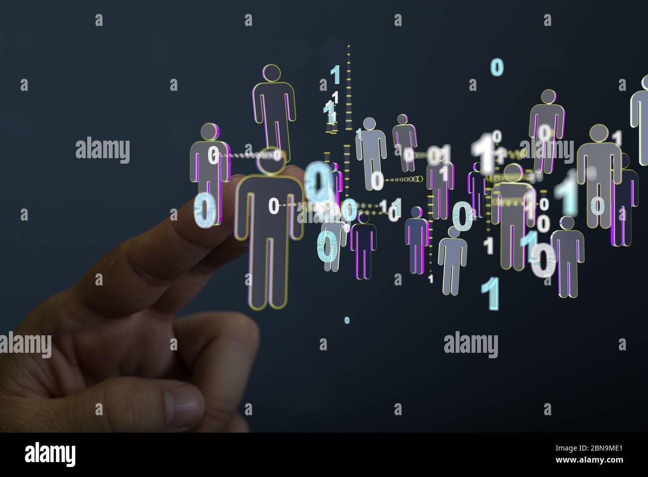 A connected symbols for digital, interactive and global communication ...