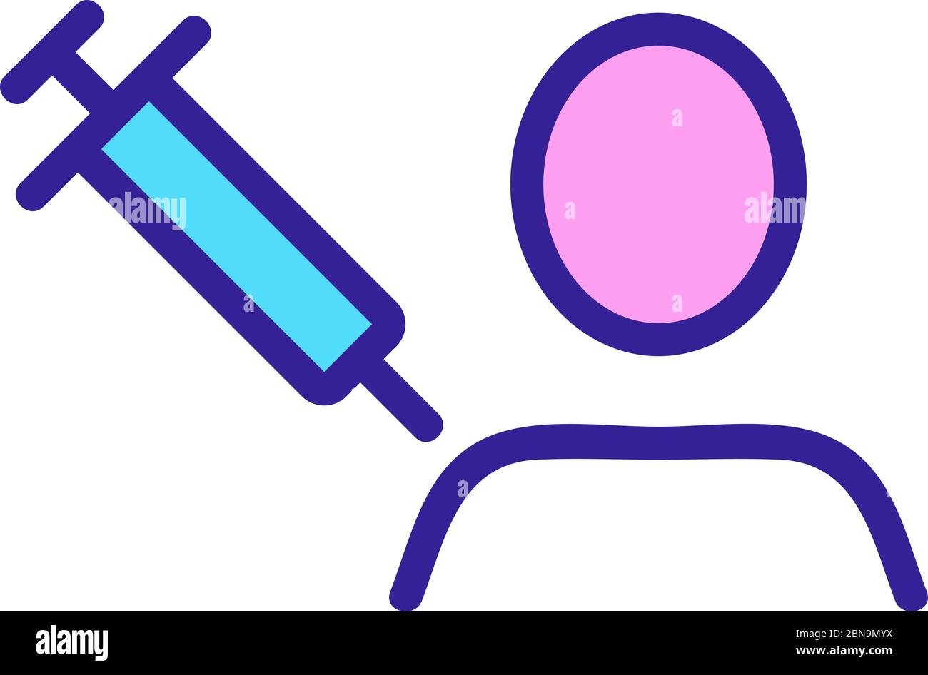 spread of human infection icon vector outline illustration Stock Vector ...