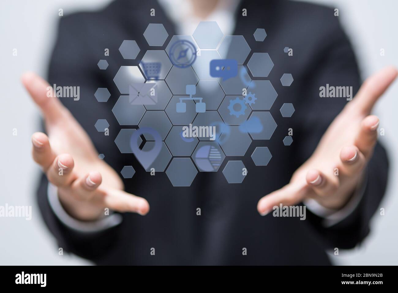 A Protect Cloud Information Data Concept. Stock Photo