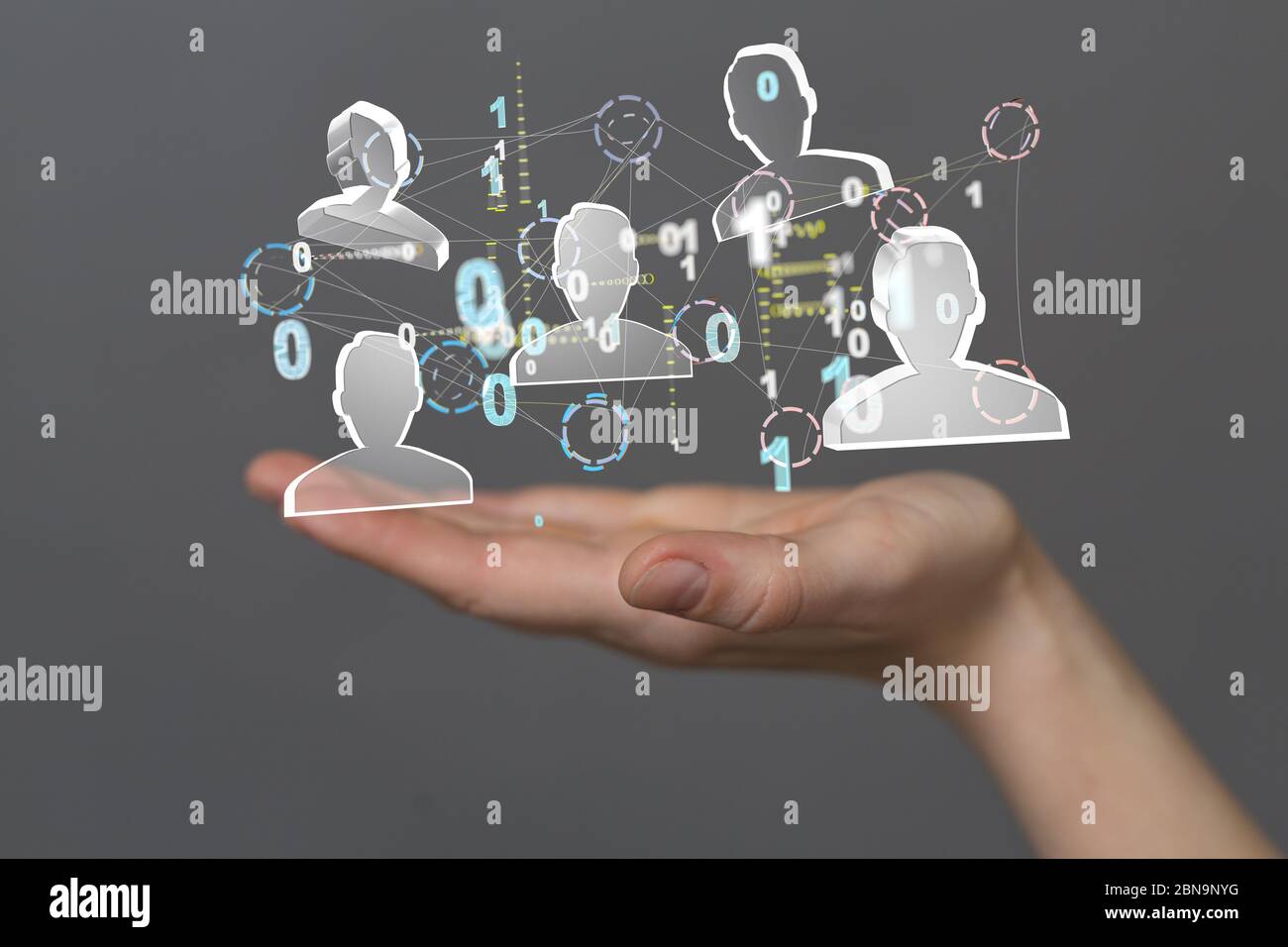 A conceptual image with social connection Stock Photo