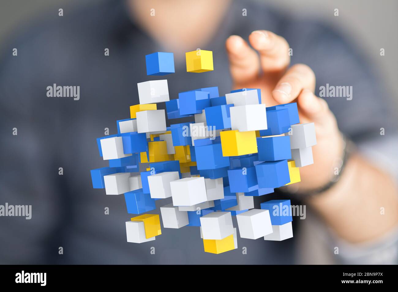 A computering cloud computing and files Stock Photo