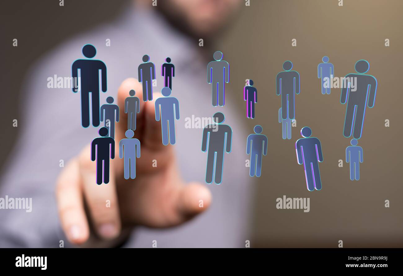 A conceptual image with social connection Stock Photo
