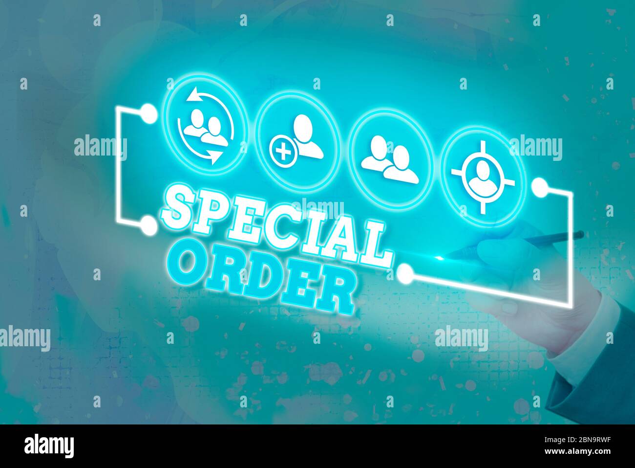 Writing note showing Special Order. Business concept for Specific Item Requested a Routine Memo by Military Headquarters Stock Photo