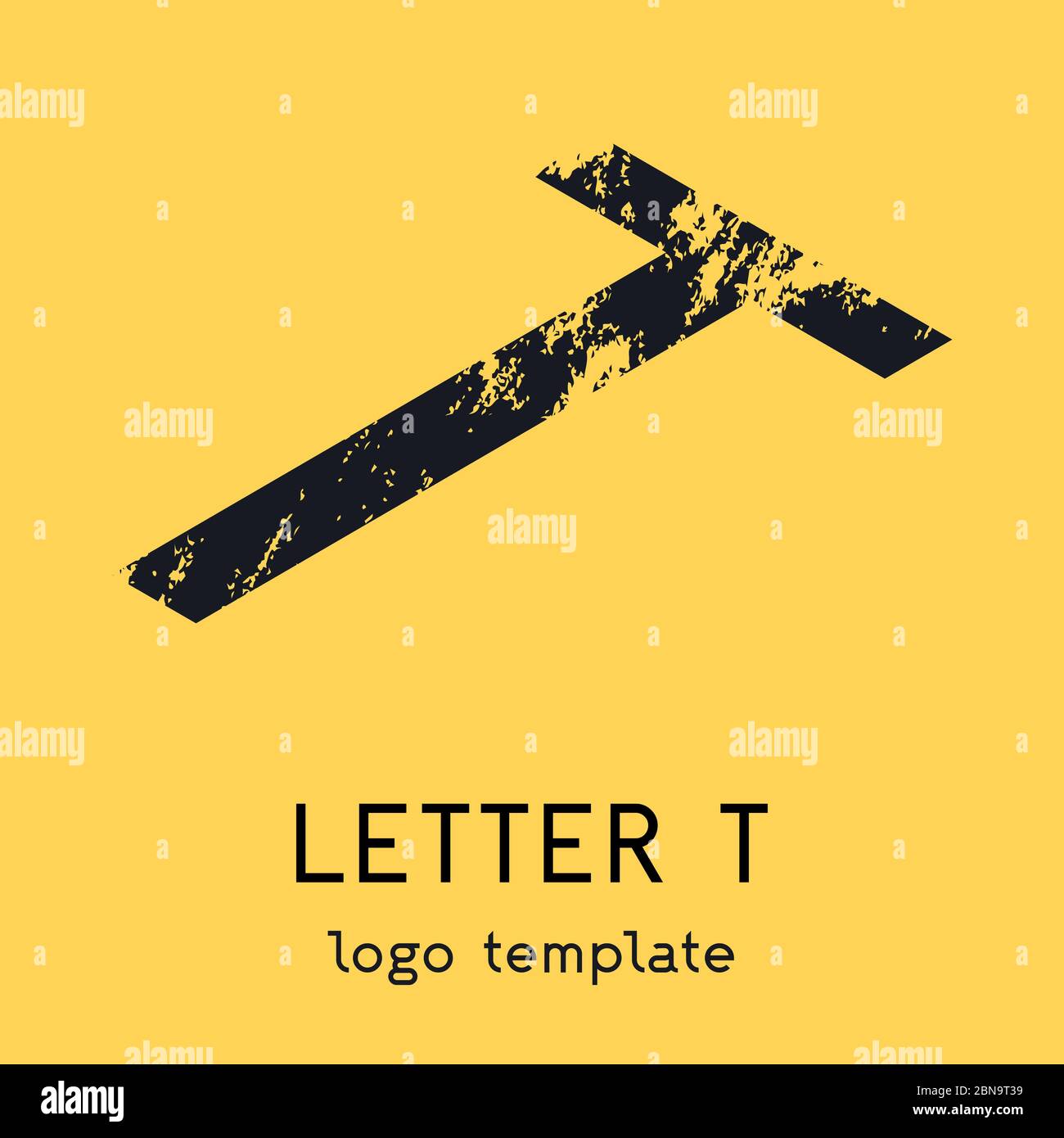 The logo template using the letter T. Stock Vector