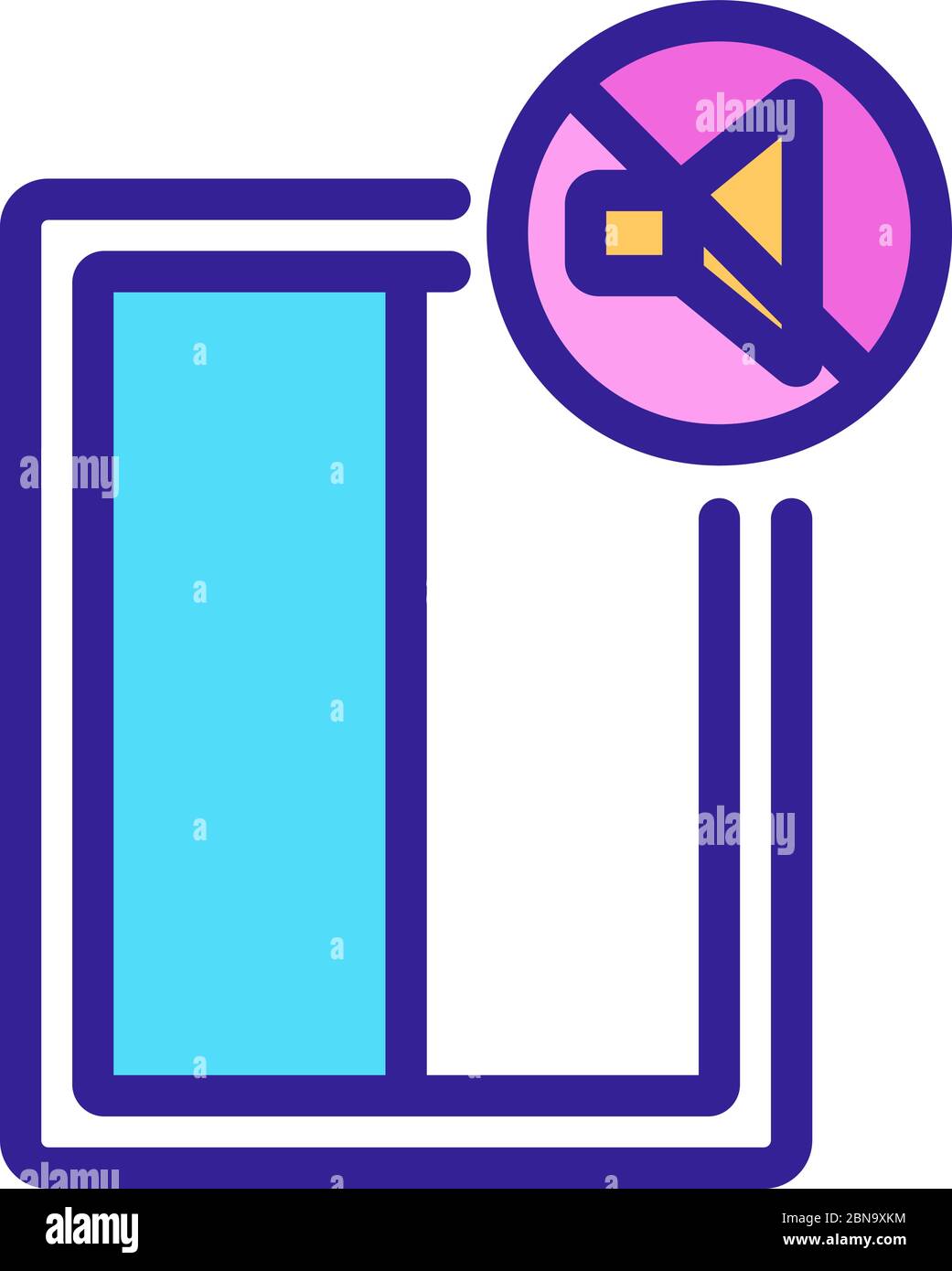 soundproof window icon vector outline illustration Stock Vector Image ...