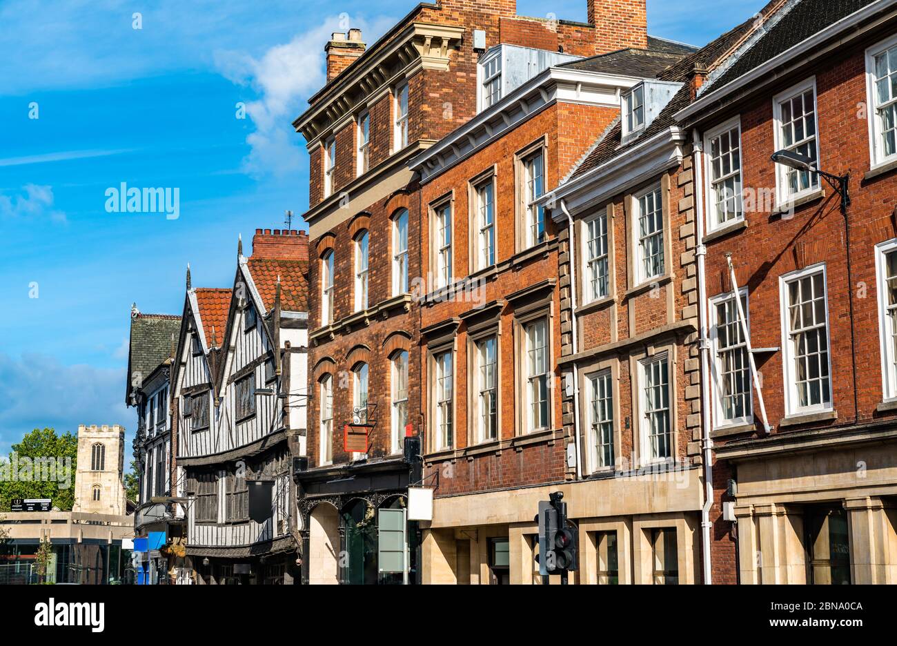 Traditional houses in York, England Stock Photo Alamy