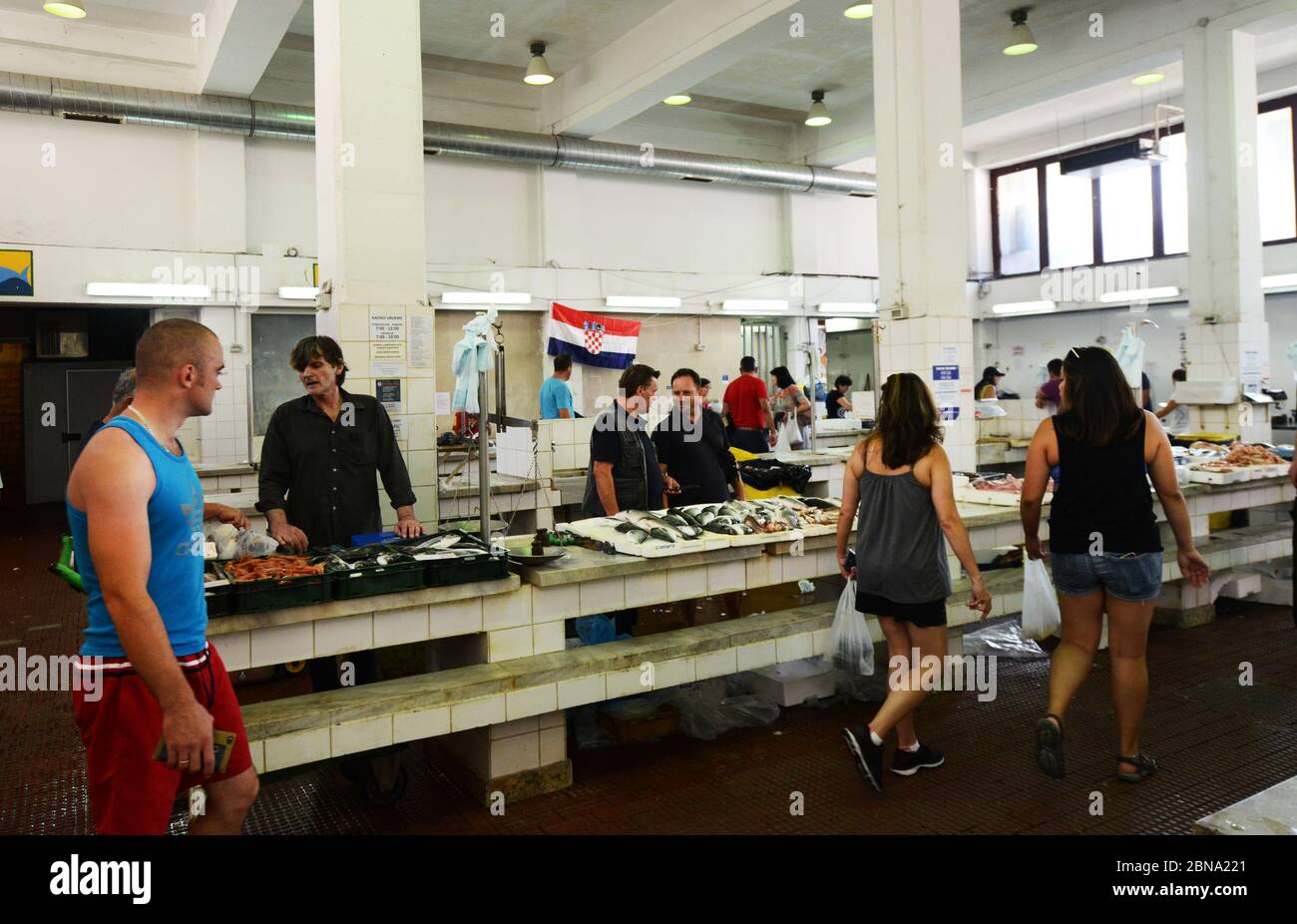 The fish & seafood market in Zadar, Croatia Stock Photo Alamy