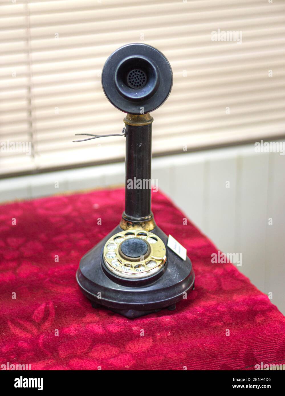 Antique candlestick telephone Stock Photo Alamy