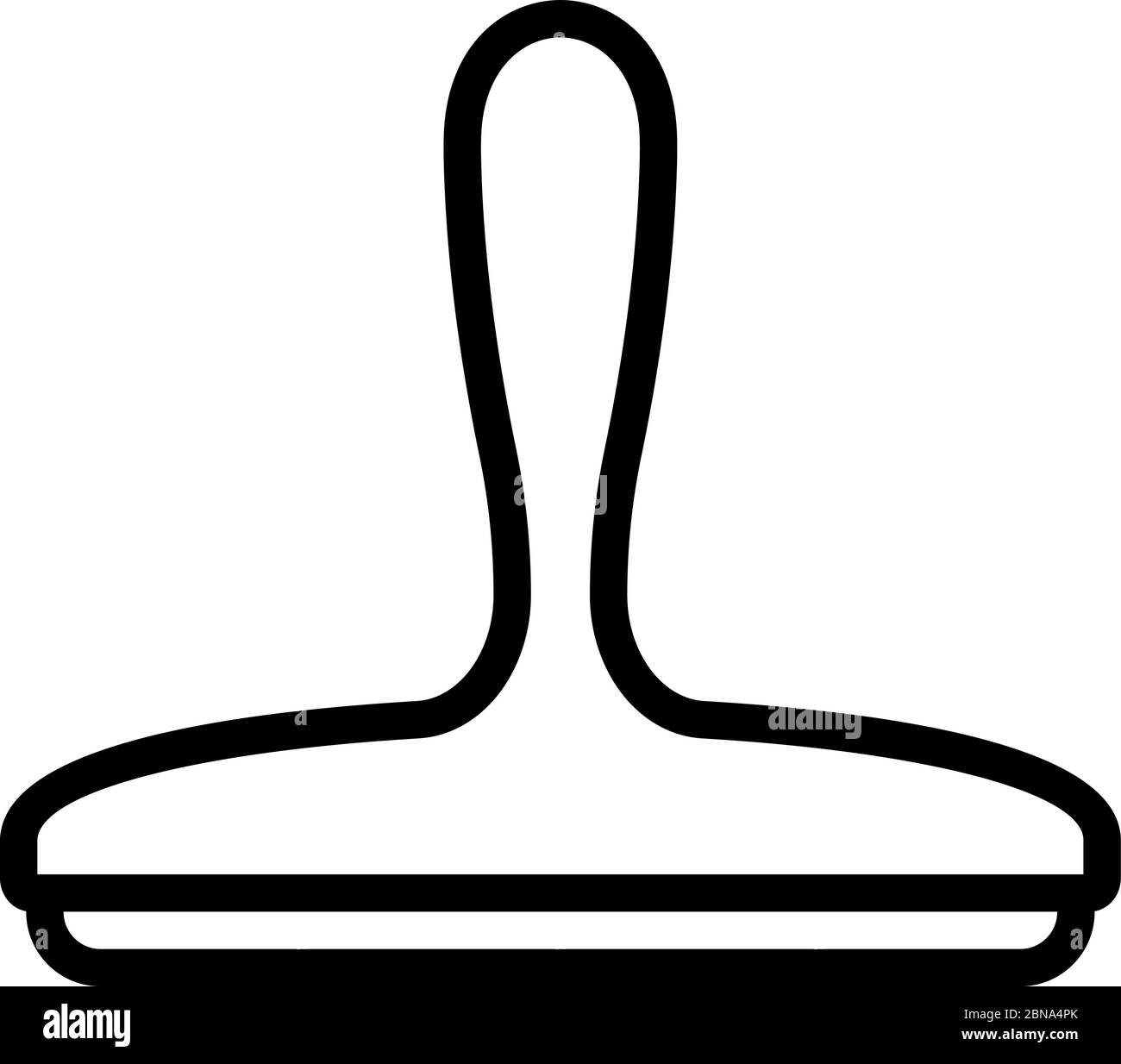 rounded squeegee icon vector outline illustration Stock Vector Image