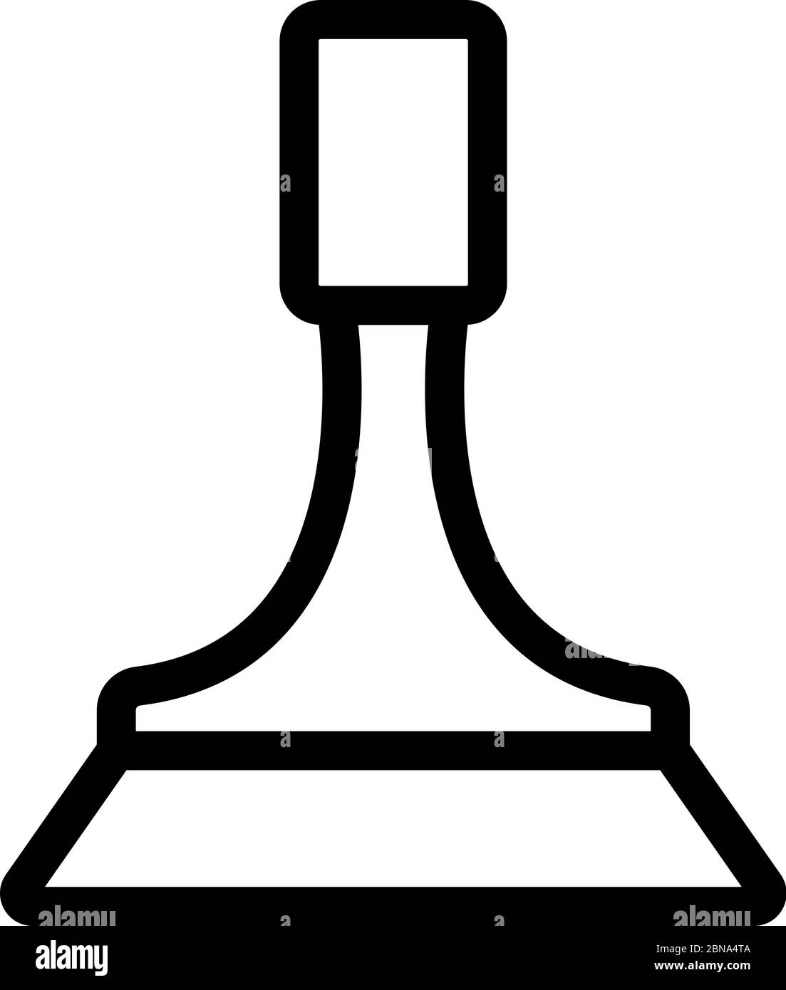 plain squeegee with holder icon vector outline illustration Stock