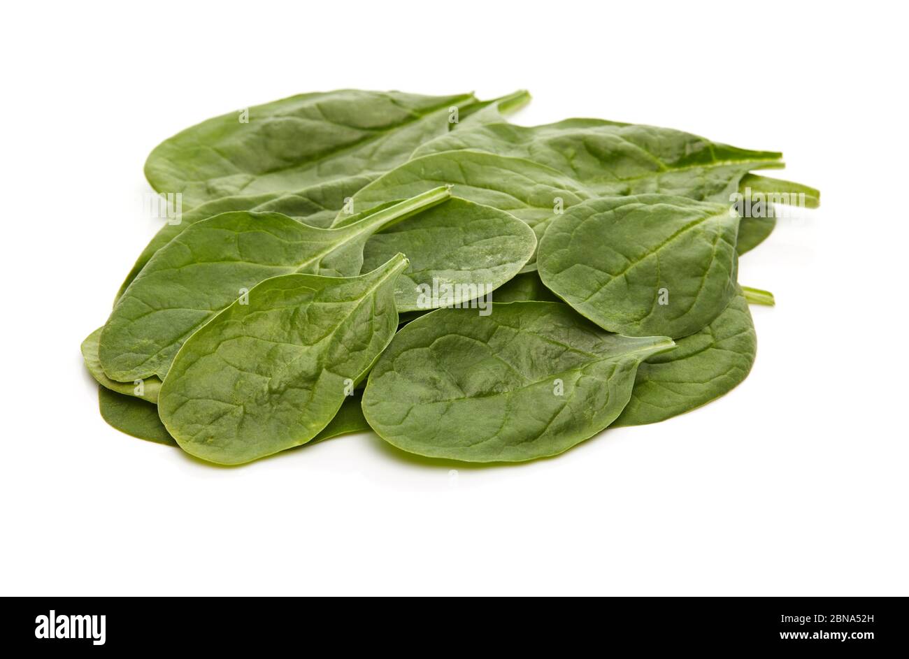 Spinach Isolated on White Background Stock Photo - Alamy