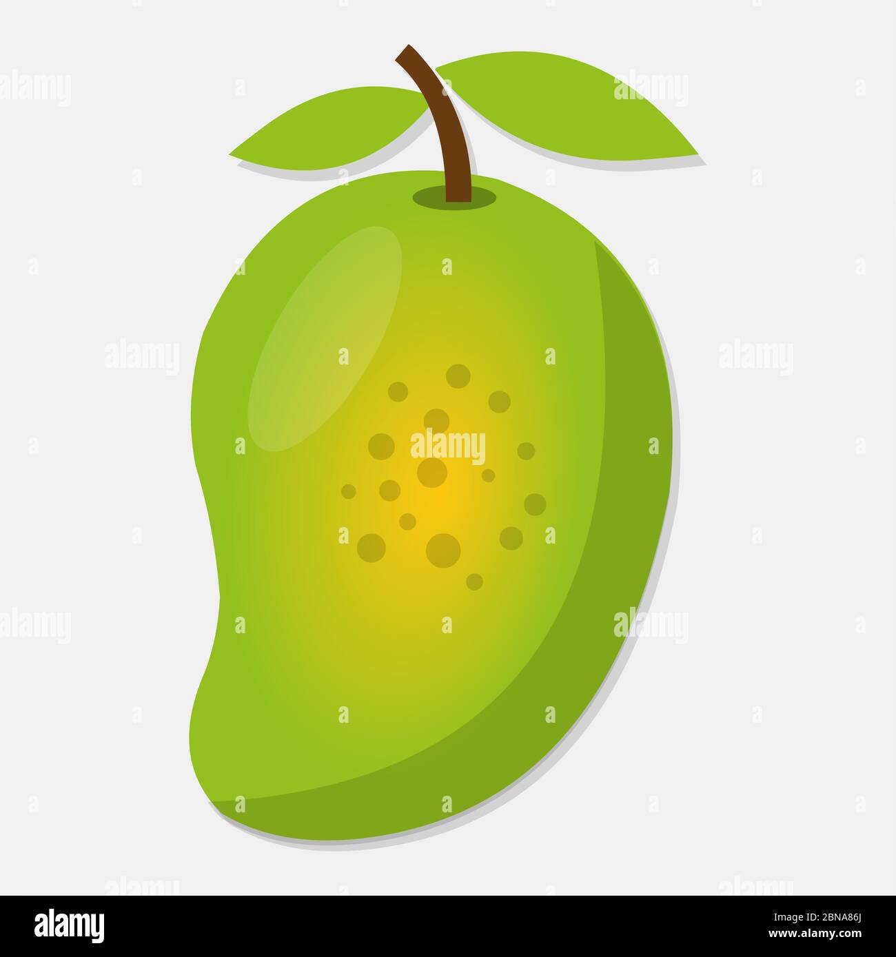 fresh mango fruit. isolated vector illustration. Stock Vector