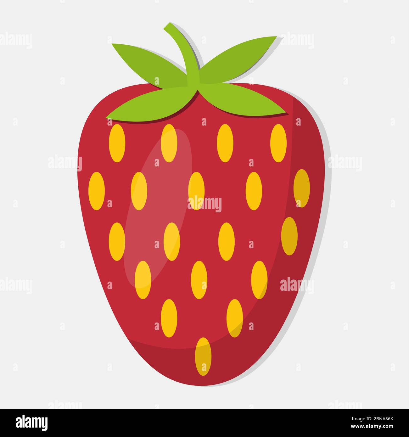fresh strawberry. fruit isolated vector illustration. Stock Vector