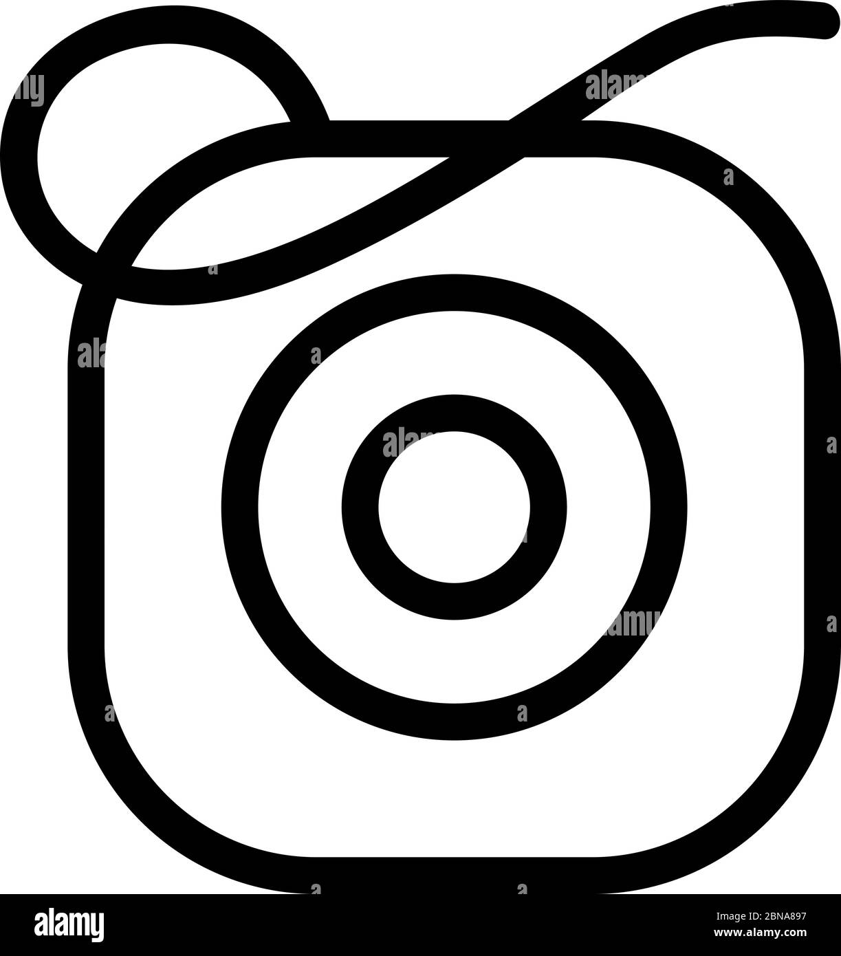 square dental floss device icon vector outline illustration Stock ...