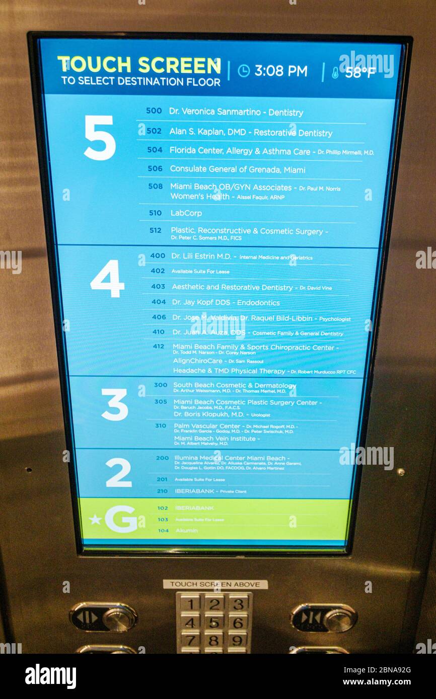 Florida Miami Beach office building medical offices elevator