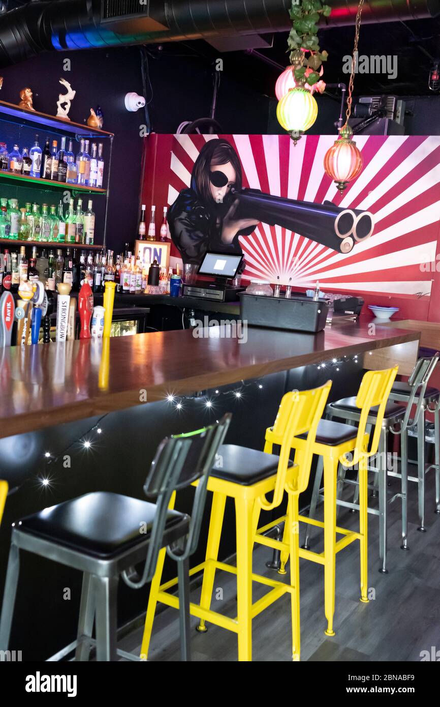 Cocktail bar in Las Vegas' Arts District. Stock Photo