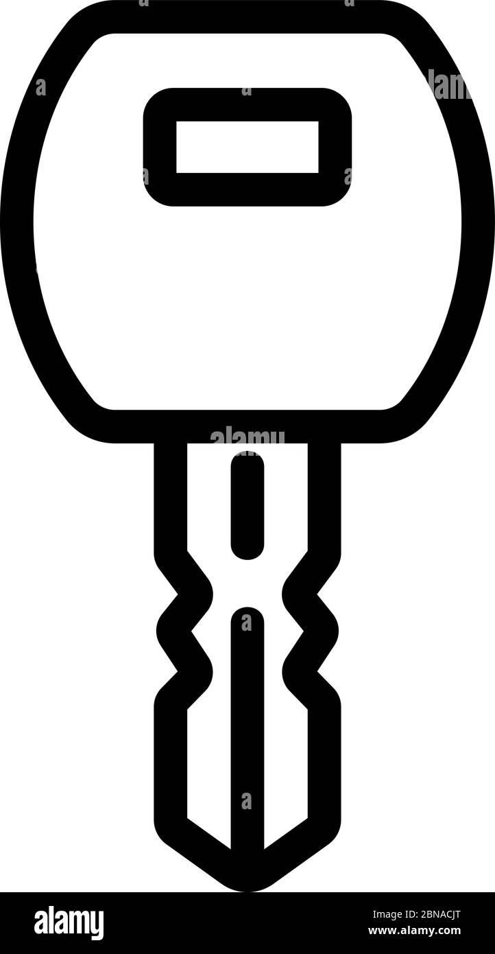 programmed chip key icon vector outline illustration Stock Vector Image ...