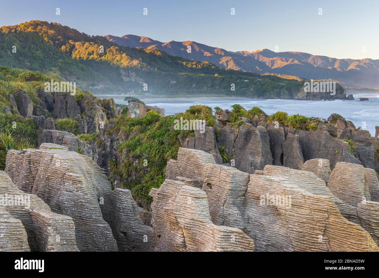 Rock formations of the Pancake Rocks, Paparoa National Park, Punakaiki