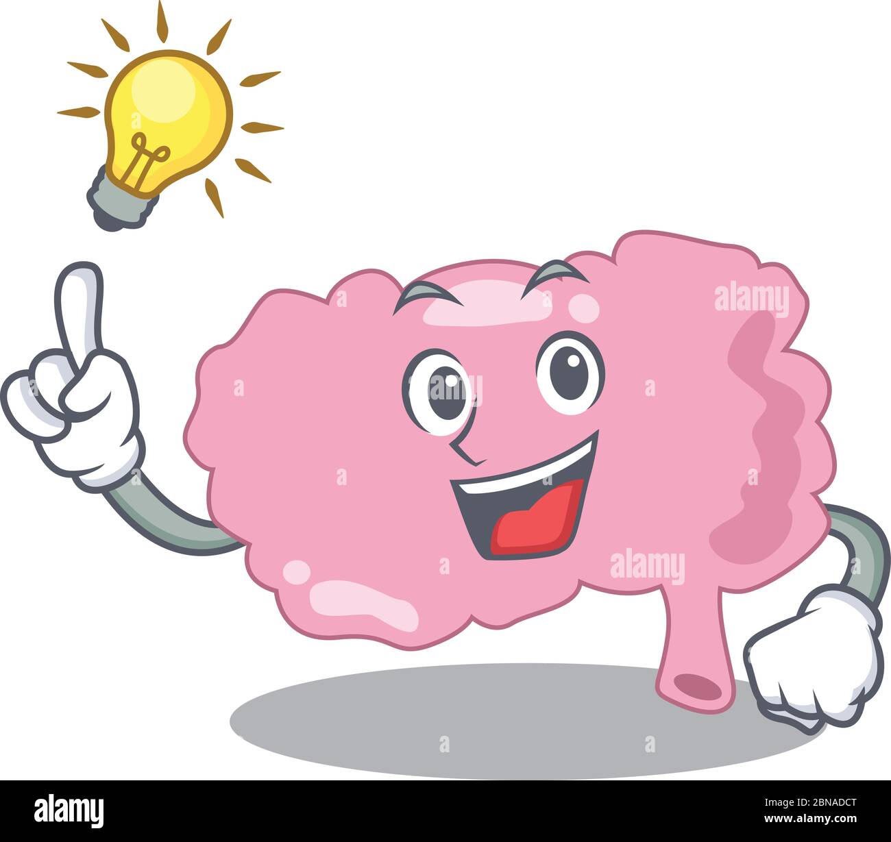 Mascot Character Of Smart Brain Has An Idea Gesture Stock Vector Image Mascot Character Of Smart Brain Has An Idea Gesture Stock Vector Image