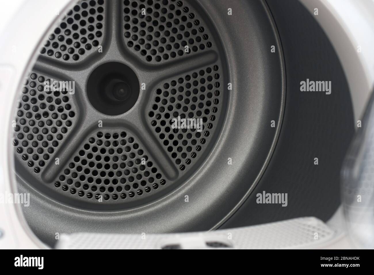 Close up of the dryer machine drum Stock Photo