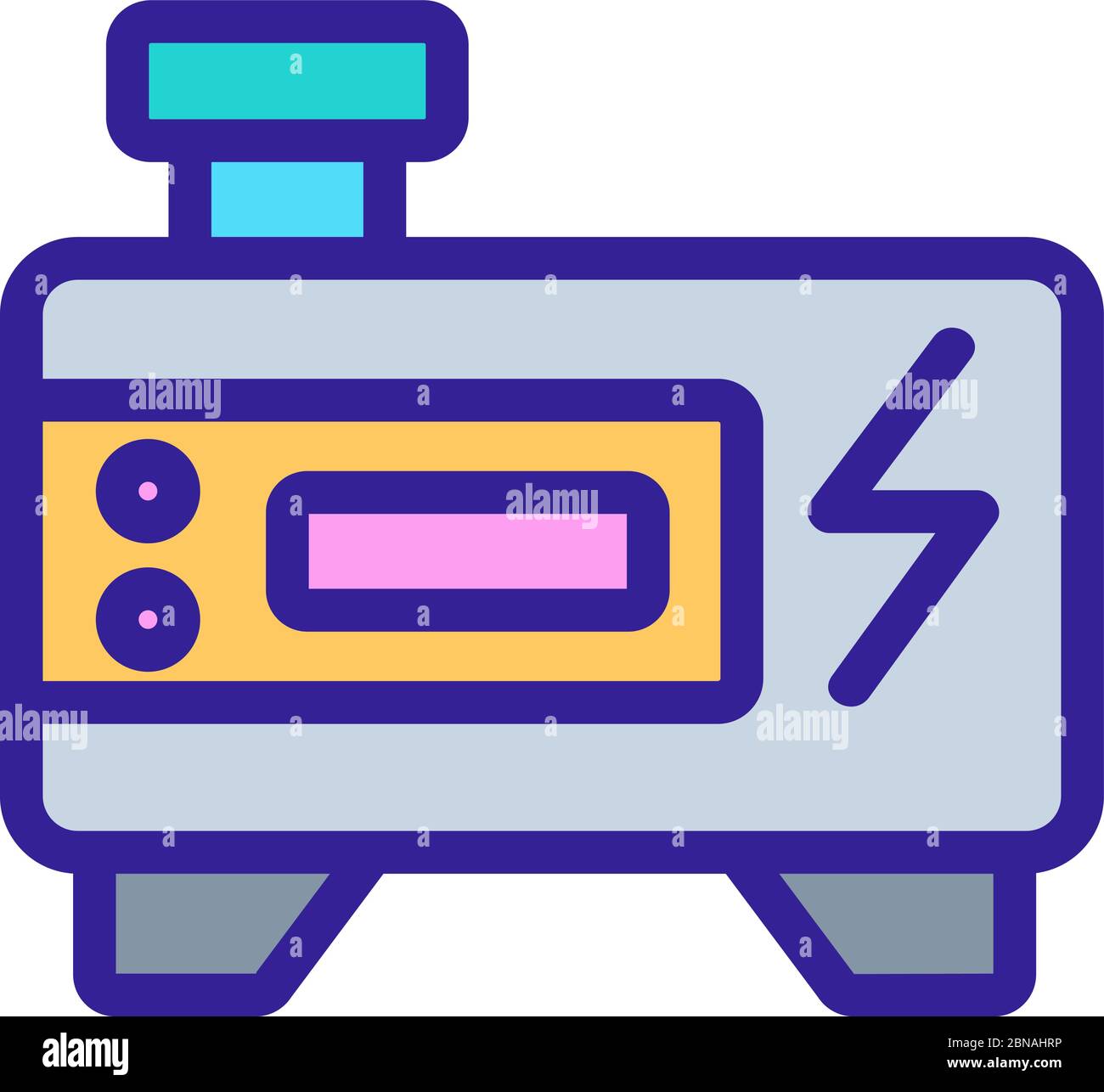 inverter generator icon vector outline illustration Stock Vector Image