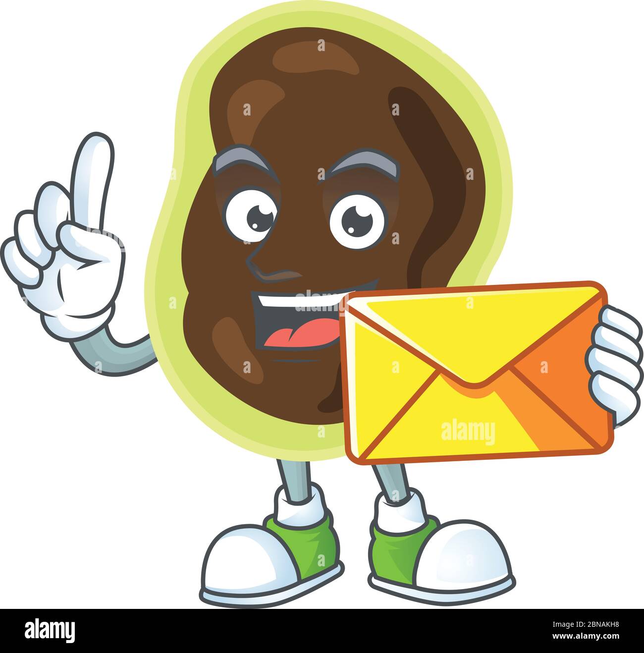 A cartoon picture of firmicutes bring brown envelope Stock Vector