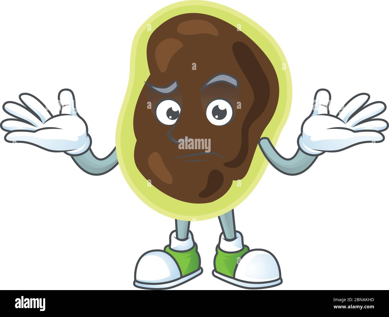 A cartoon image of firmicutes in smirking face Stock Vector