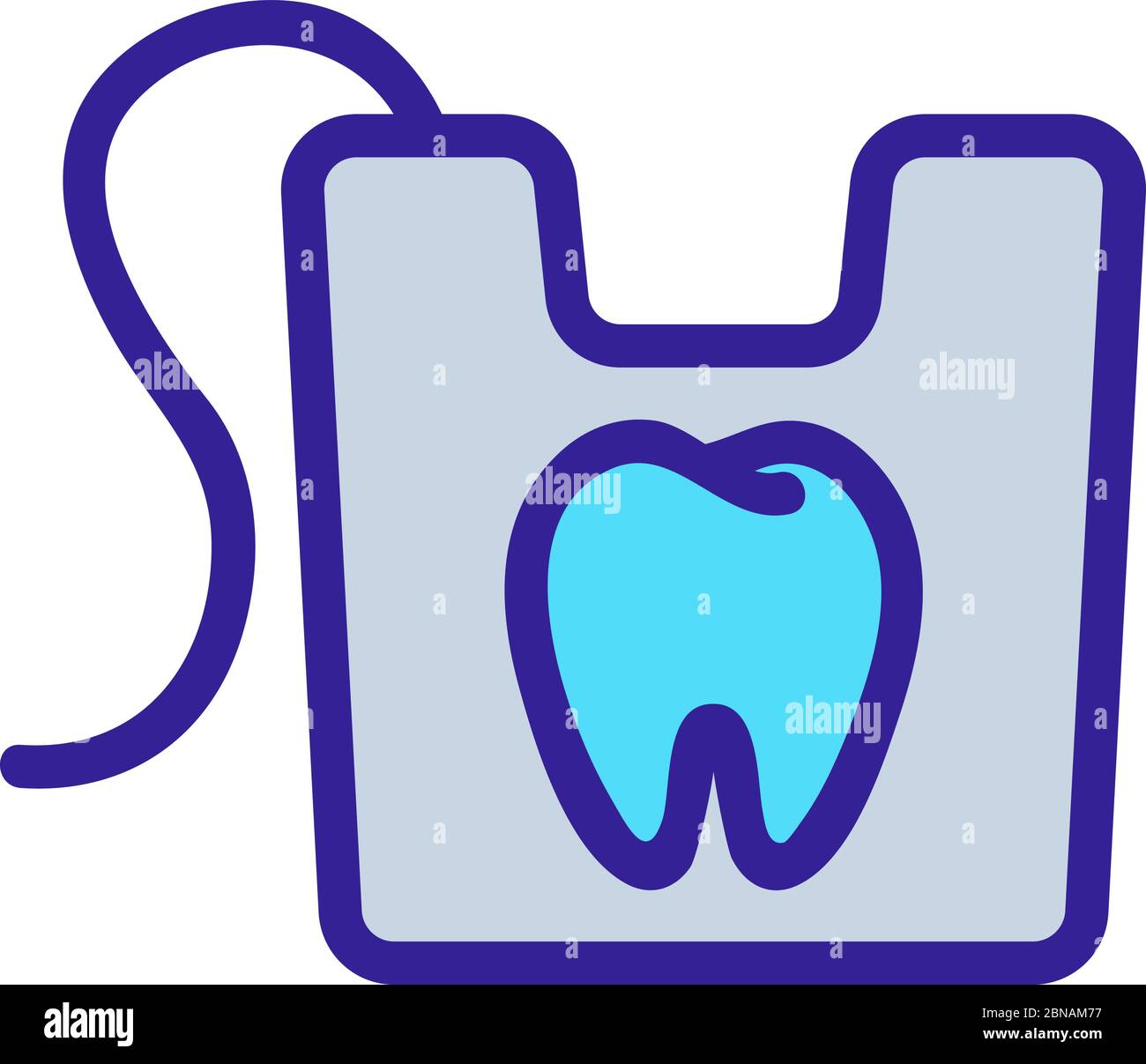 dental floss in box icon vector outline illustration Stock Vector Image ...