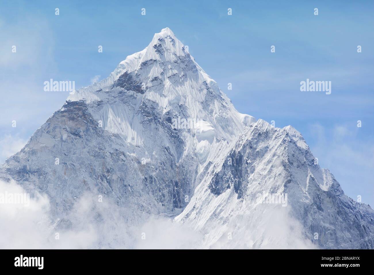 Ama Dablam Peak, Nepal. Trek to Everest Base Camp. Stock Photo