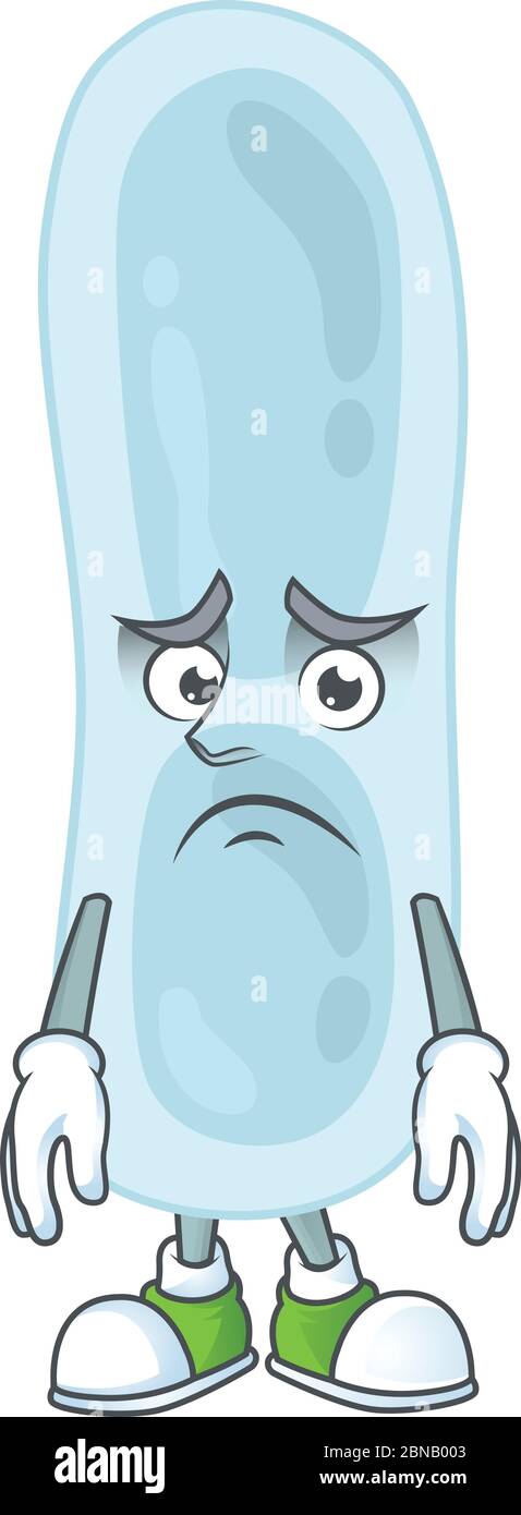 Klebsiella pneumoniae Caricature design picture showing worried face Stock Vector