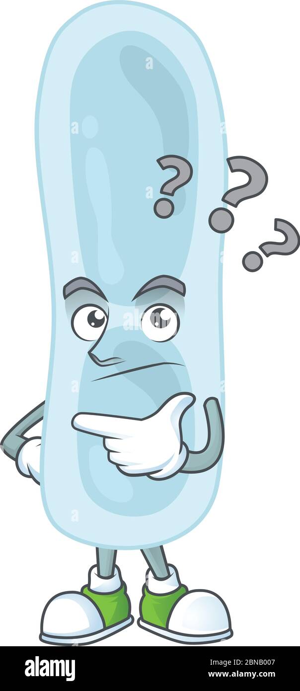 mascot design concept of klebsiella pneumoniae with confuse gesture Stock Vector
