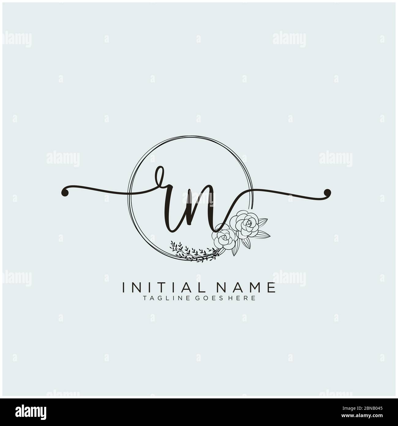 Initial RN beauty monogram and elegant logo design Stock Vector Image & Art  - Alamy