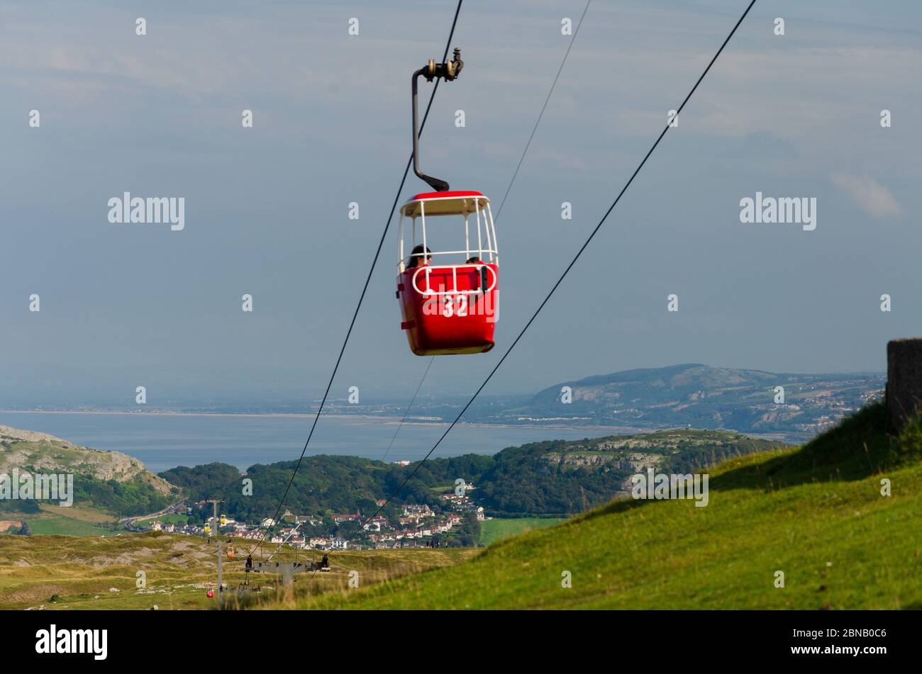 Llandudno, Wales, UK Aug 27, 2019 The Llandudno Cable Car is an